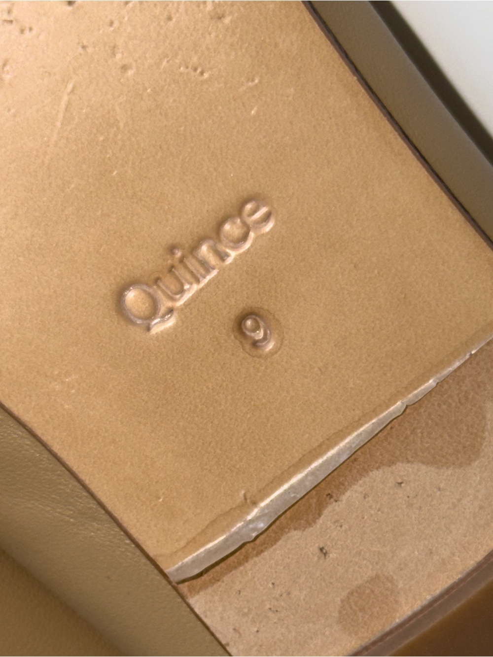 Quince Italian Leather Cap-Toe Ballet Flat Classic Two-Tone Bow Tan and Black 9 - Picture 10 of 12